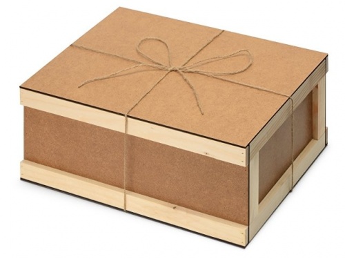 Подарочная коробка Почтовый ящик коричневый/натуральный