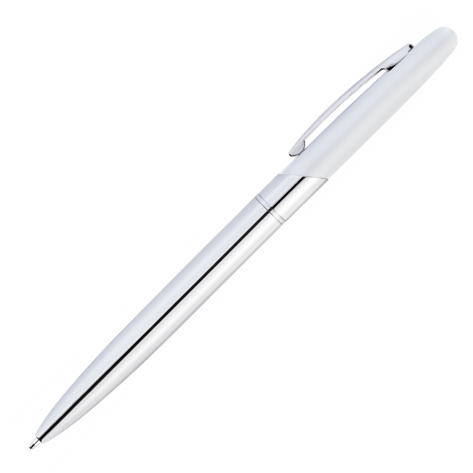Ручка ARIS SOFT MIRROR, металл, софт-тач, цвет белый