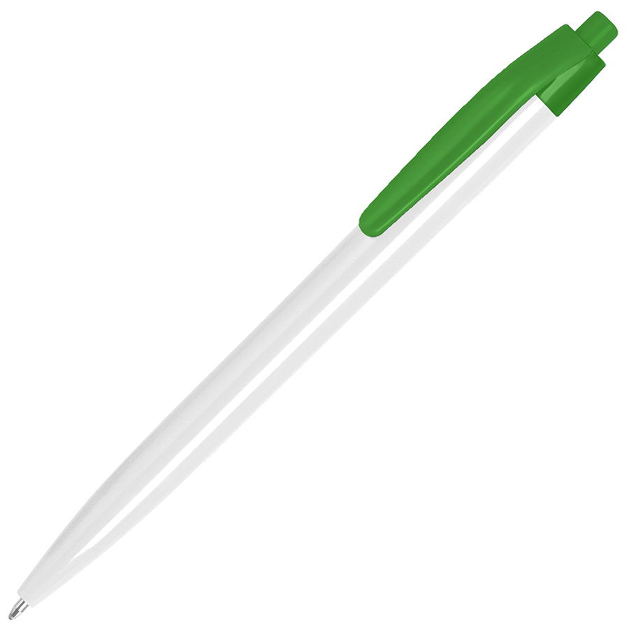 N8, ручка шариковая, белый/зеленый, пластик