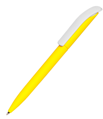Ручка VIVALDI SOFT, пластиковая, софт-тач, желтая