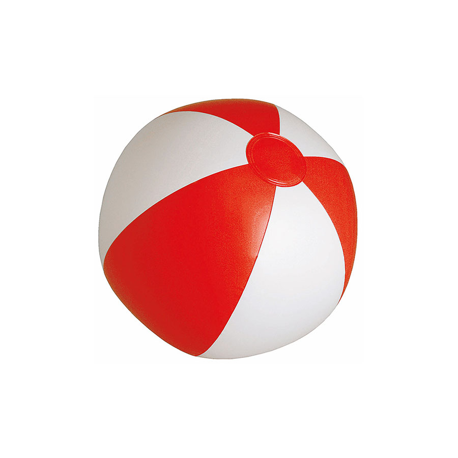 SUNNY Мяч пляжный надувной; бело-красный, 28 см, ПВХ