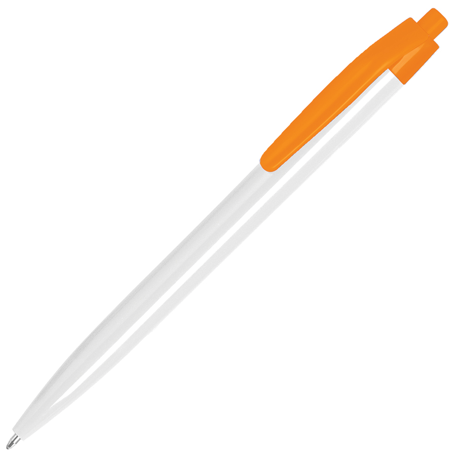 N8, ручка шариковая, белый/оранжевый, пластик