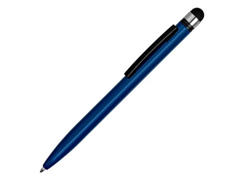 Ручка-стилус пластиковая шариковая Poke синий/черный