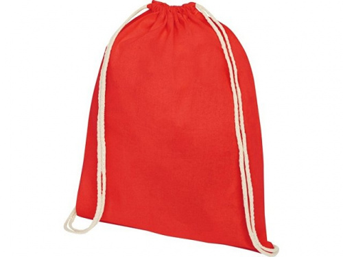 Рюкзак со шнурком Tenes из хлопка 140 г/м? красный
