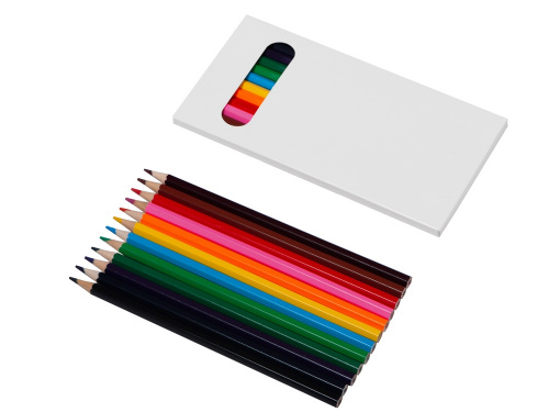 Набор из 12 шестигранных цветных карандашей Hakuna Matata упаковка- белый, карандаши- разноцветный