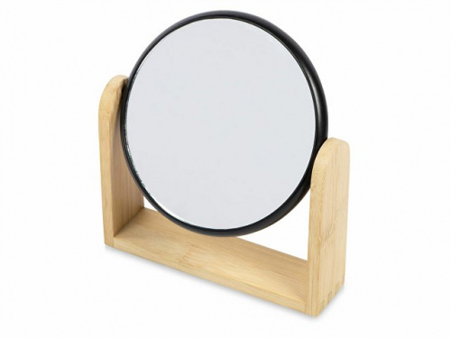 Зеркало из бамбука Black Mirror черный, натуральный
