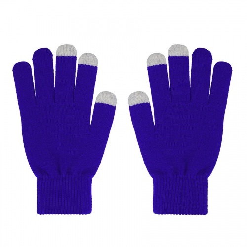Перчатки женские для работы с сенсорными экранами синий