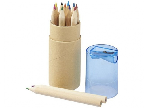 Набор из 12 цветных карандашей Cartoon натуральный/голубой