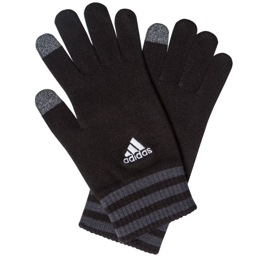 Перчатки Tiro, черные с серым, размер L